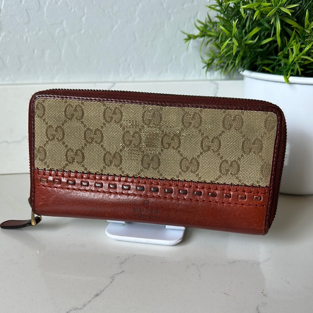 Gucci Brown and Tan Wallet